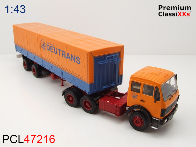 PCL47216 Mercedes-Benz NG 2232 tractor truck with semitrailer, Deutrans, 1980 orange - blue_05130